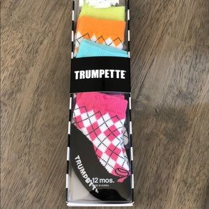 Trumpette baby girl socks 0-12 mos NWT